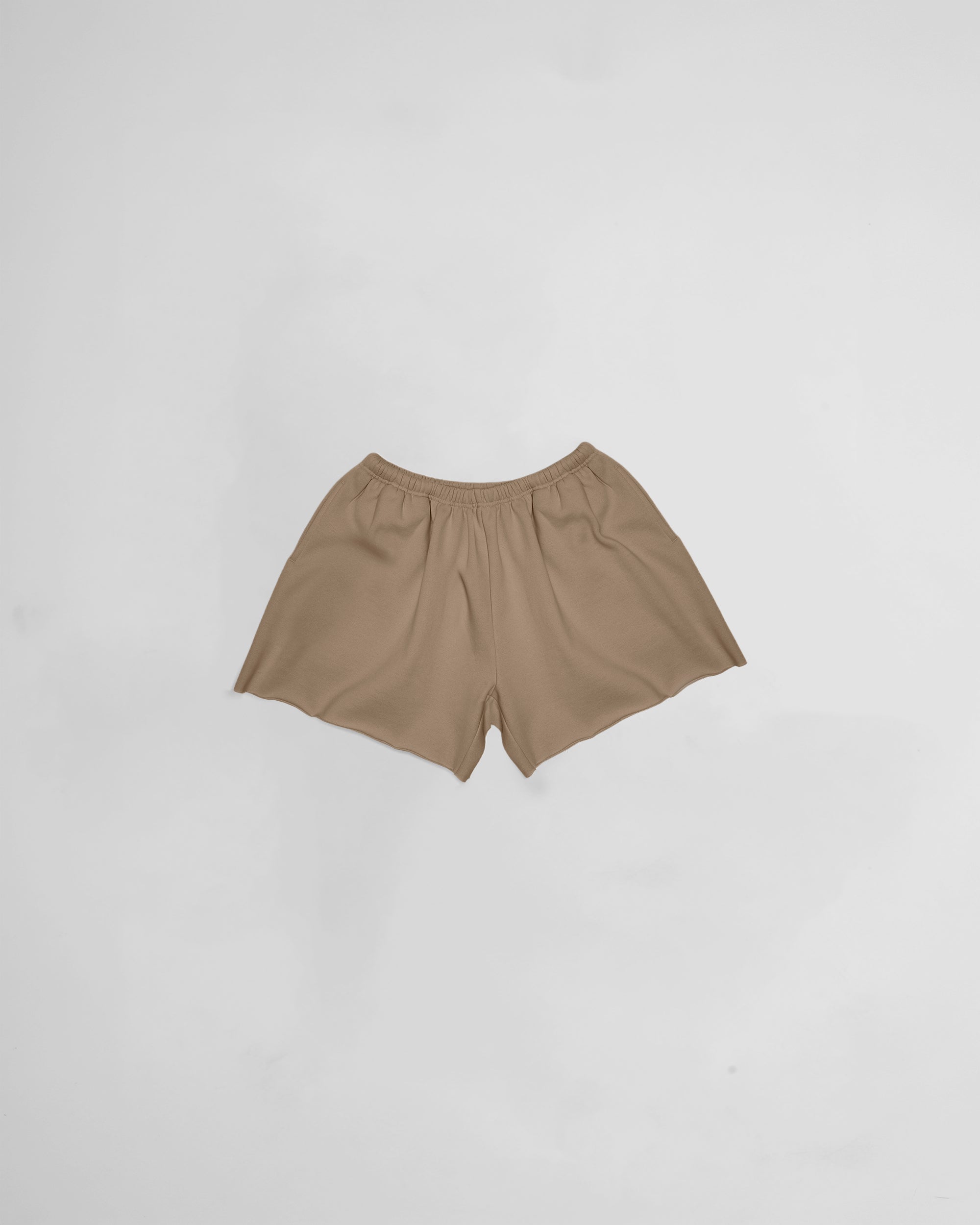 Cropped Shorts Light Brown