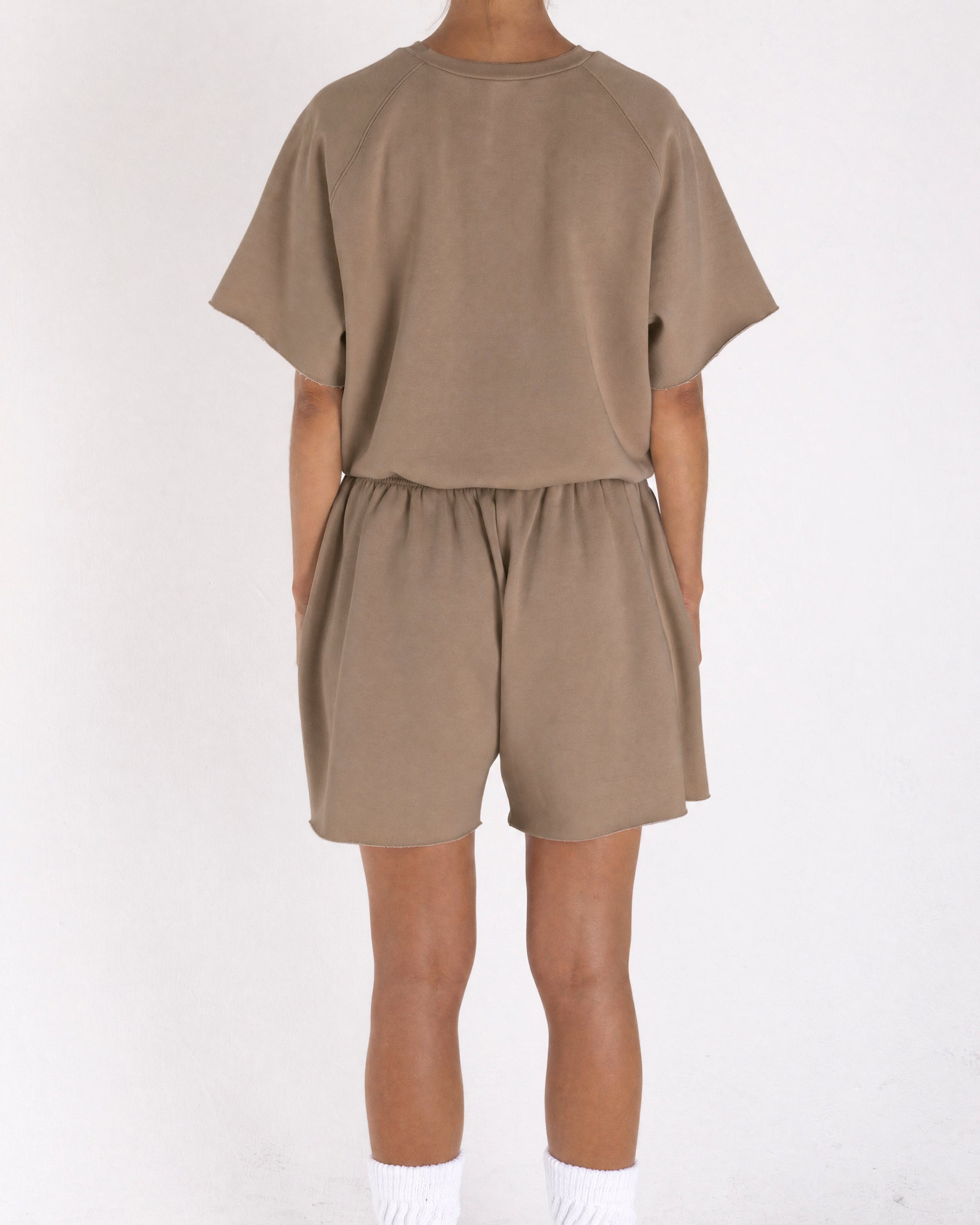 Cropped Shorts Light Brown