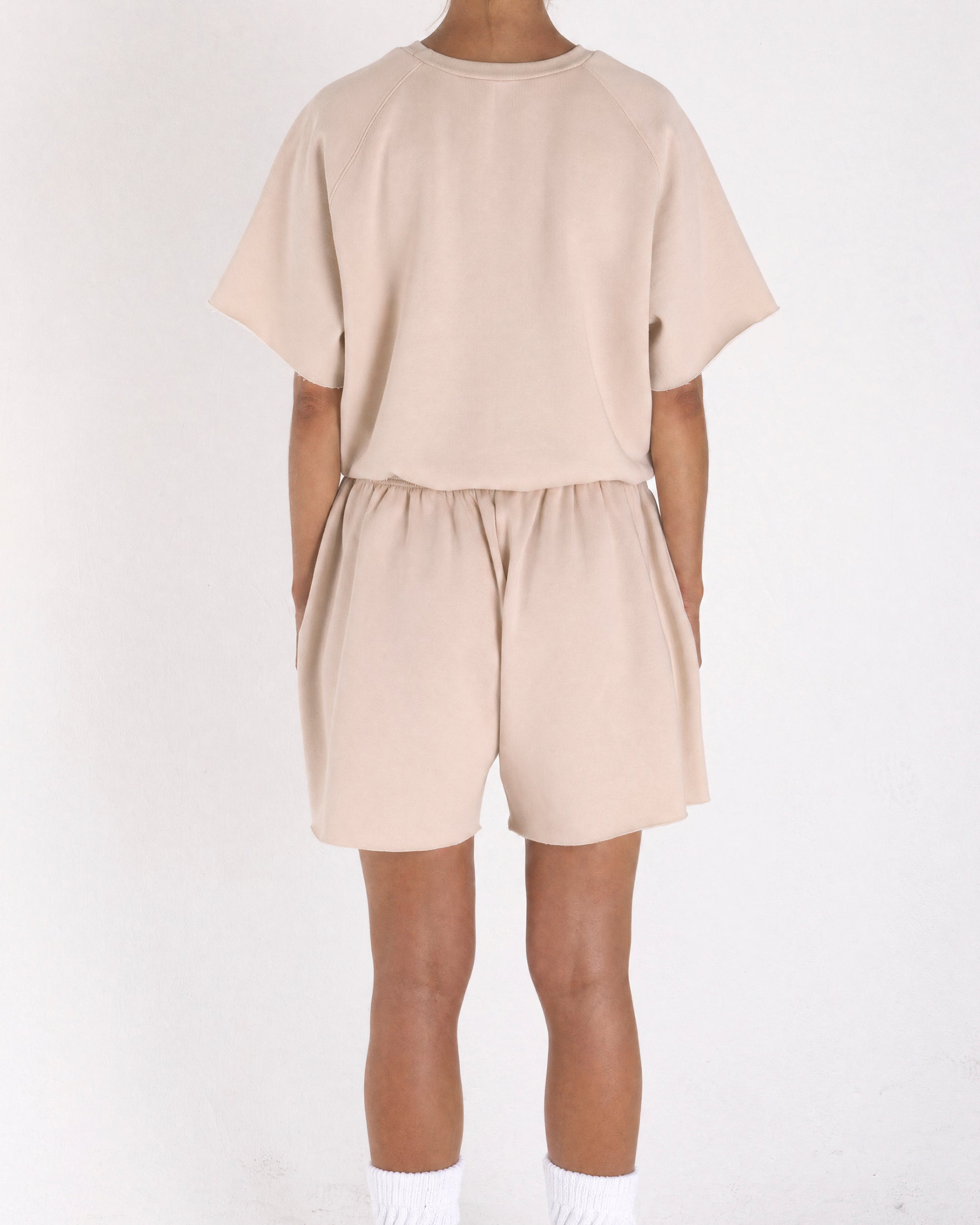 Cropped Shorts Tan