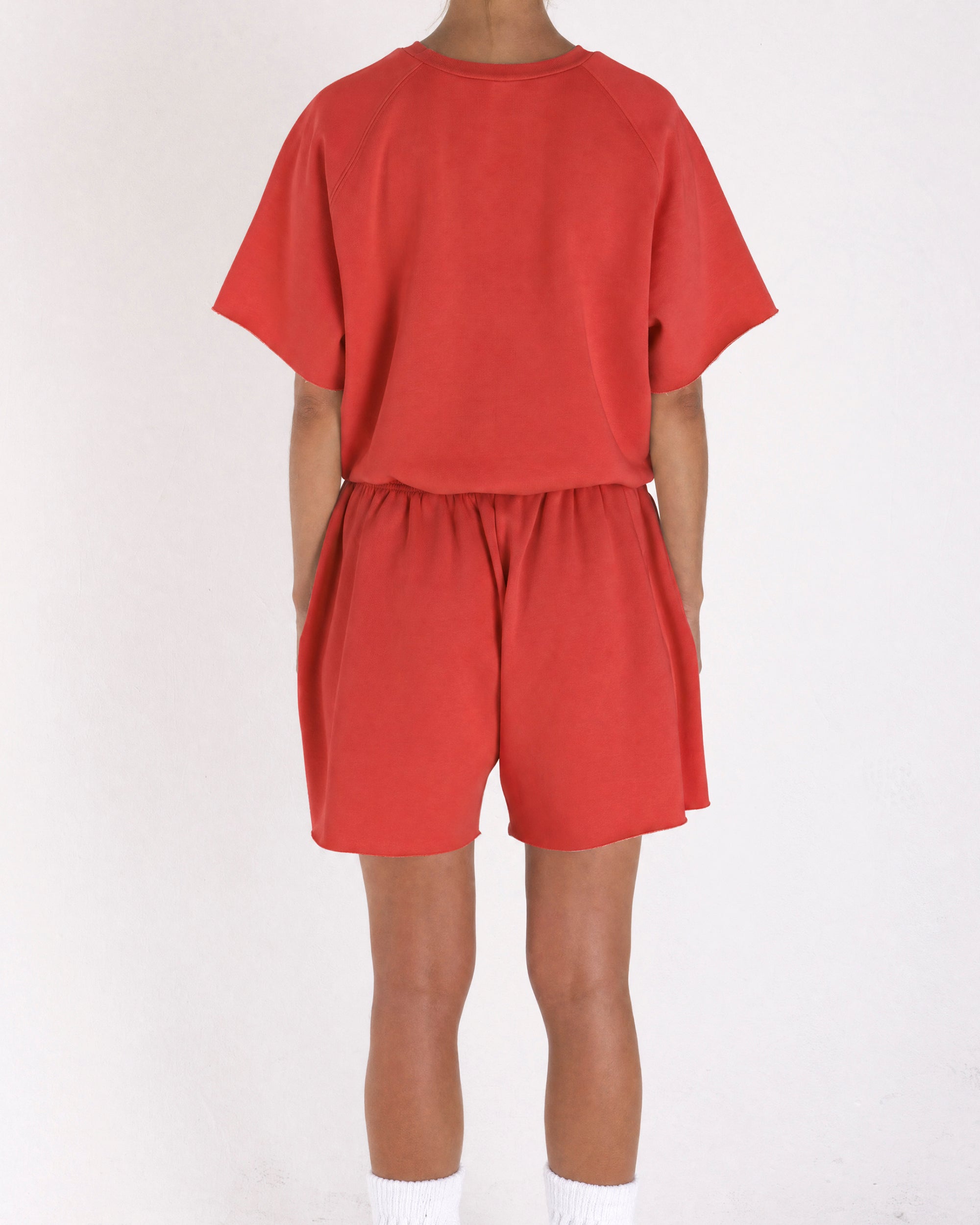 Cropped Shorts Red