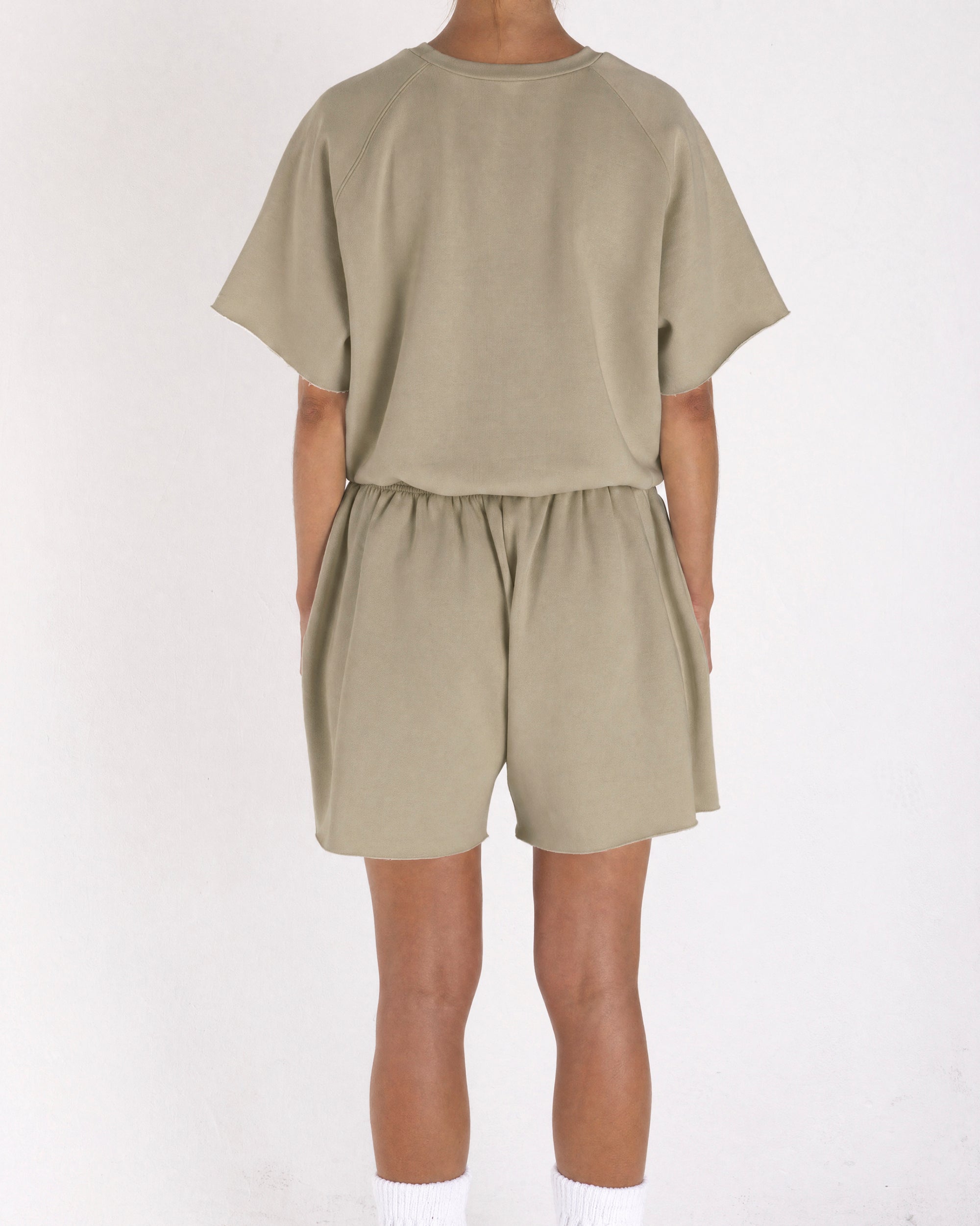 Cropped Shorts Military Green