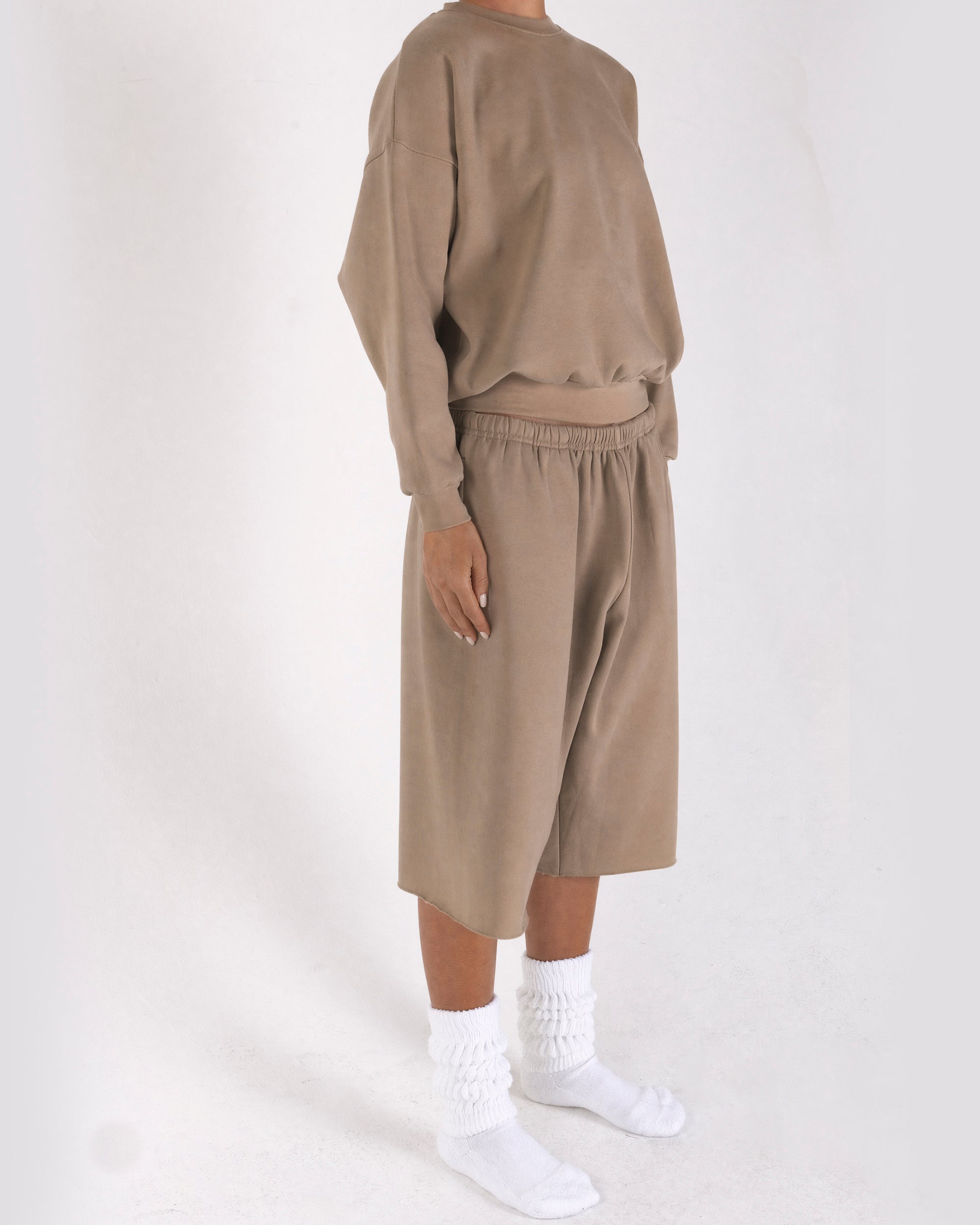 3/4 Shorts Light Brown
