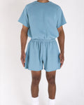 Cropped Shorts Light Blue