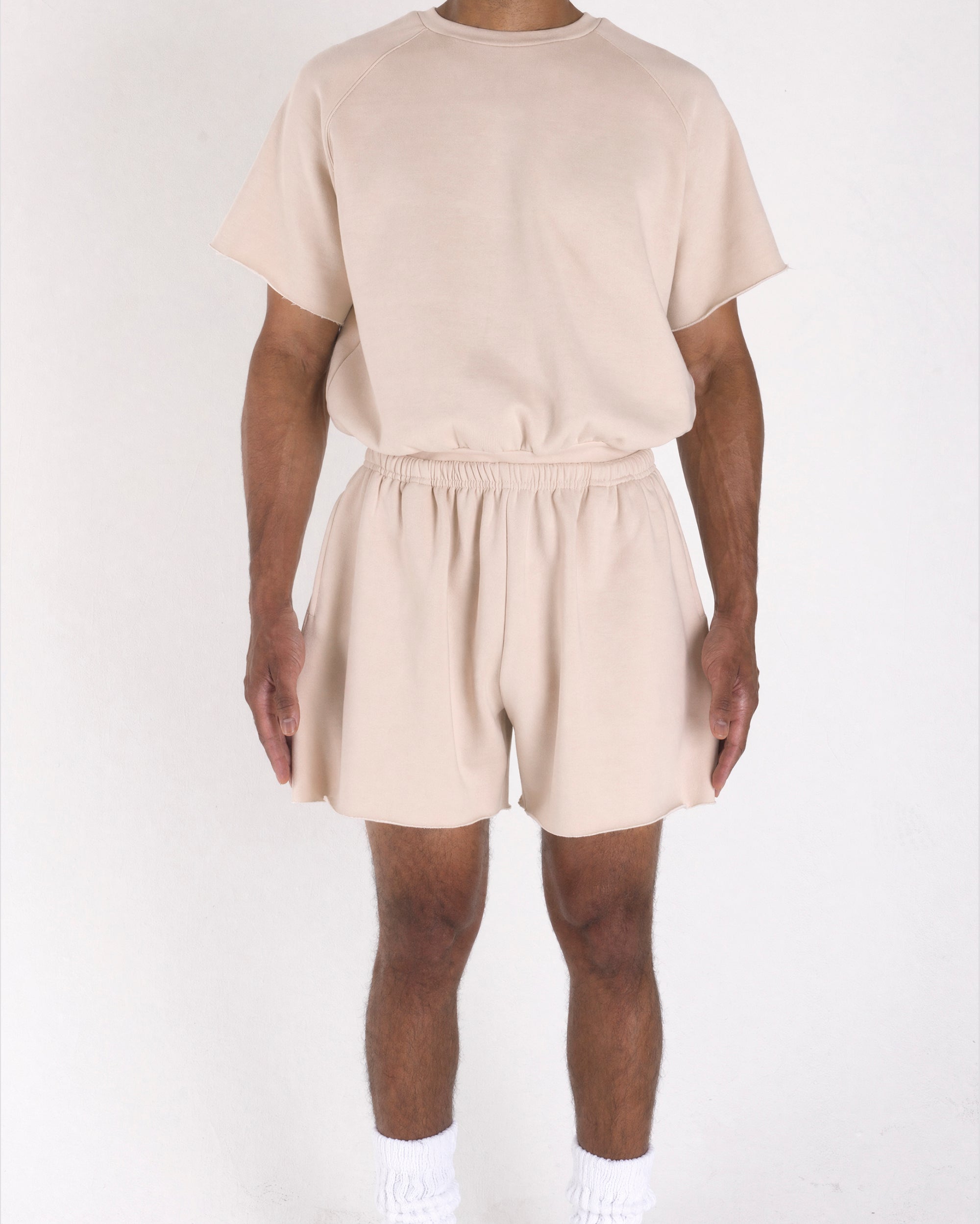 Cropped Shorts Tan