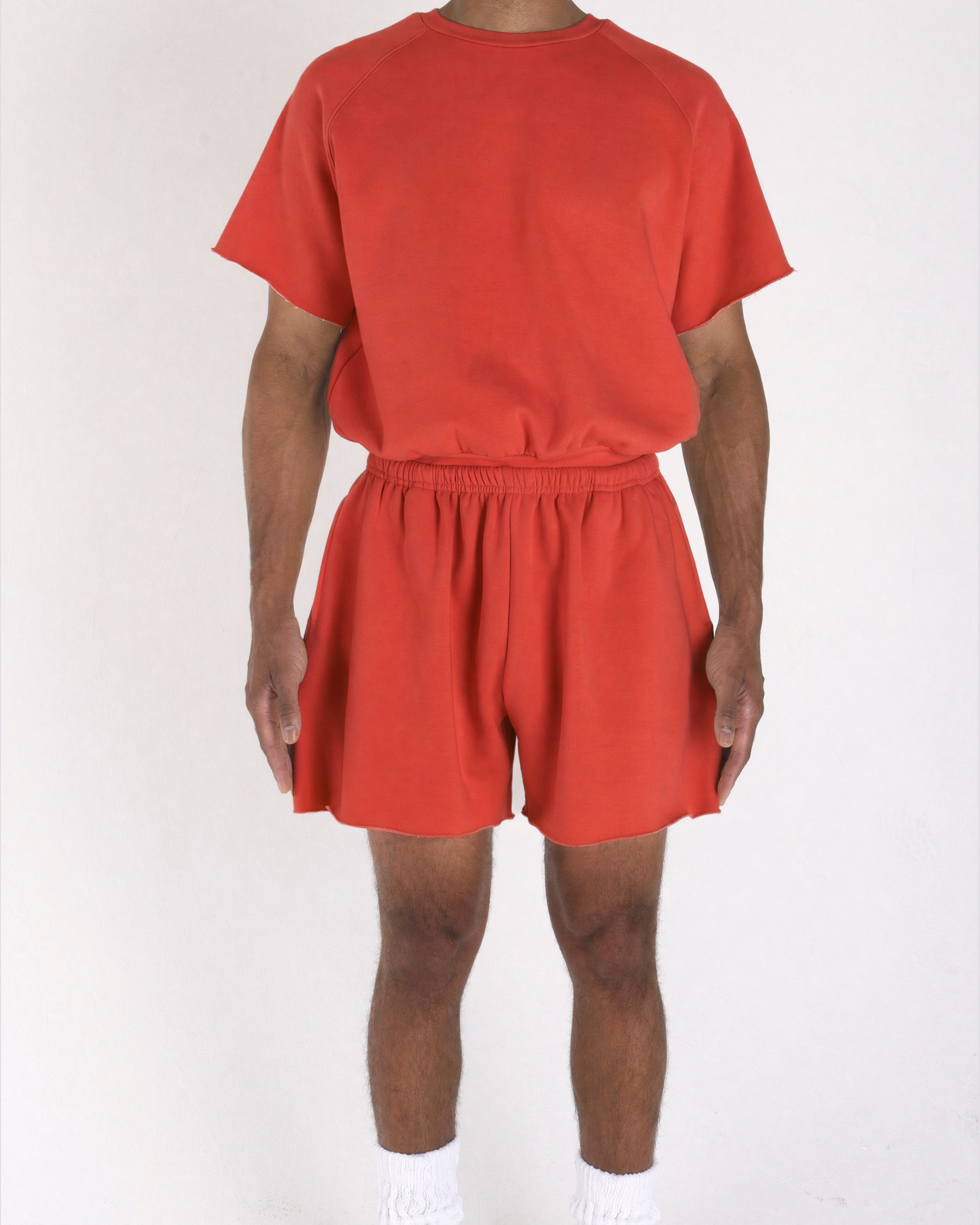 Cropped Shorts Red