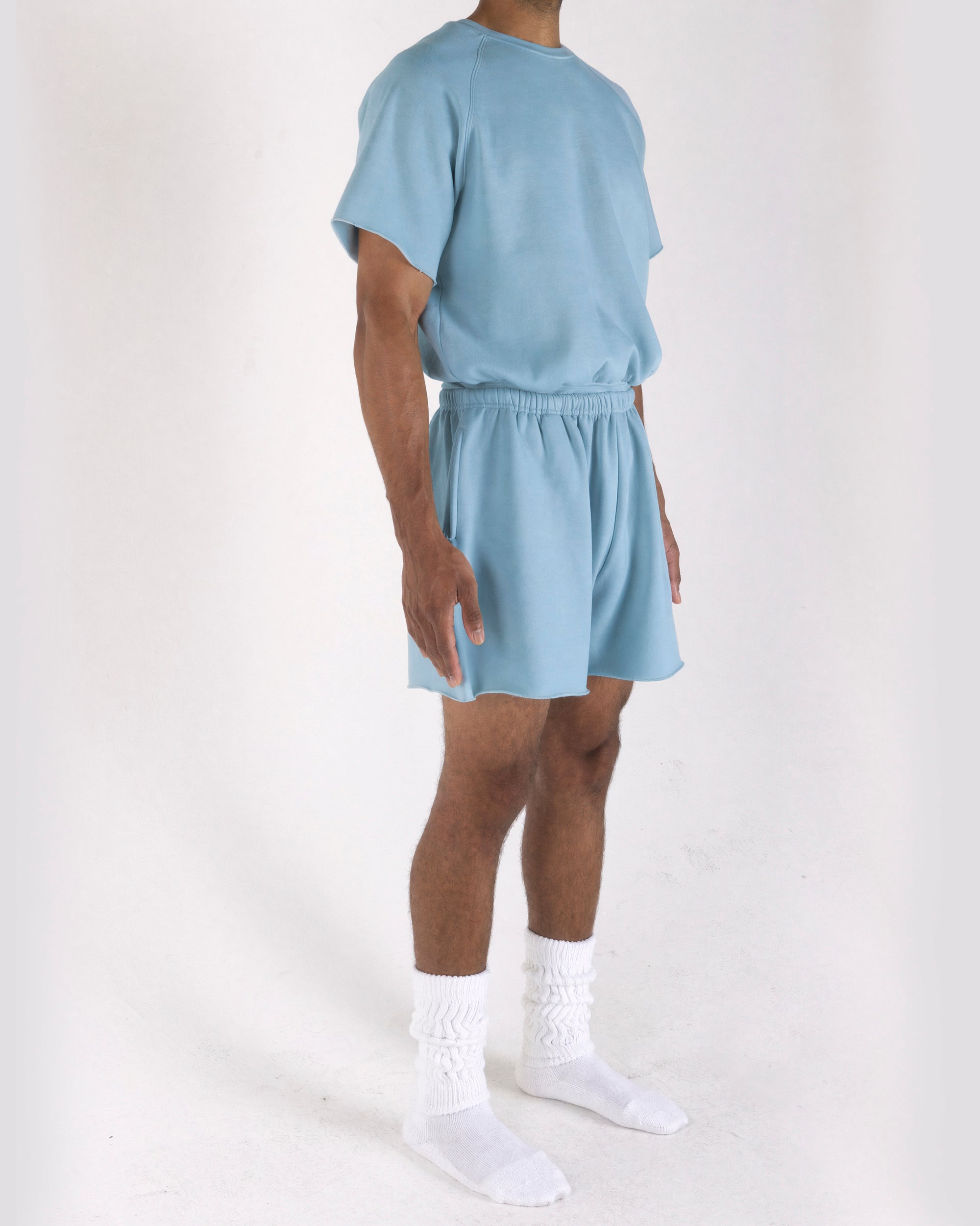 Cropped Shorts Light Blue