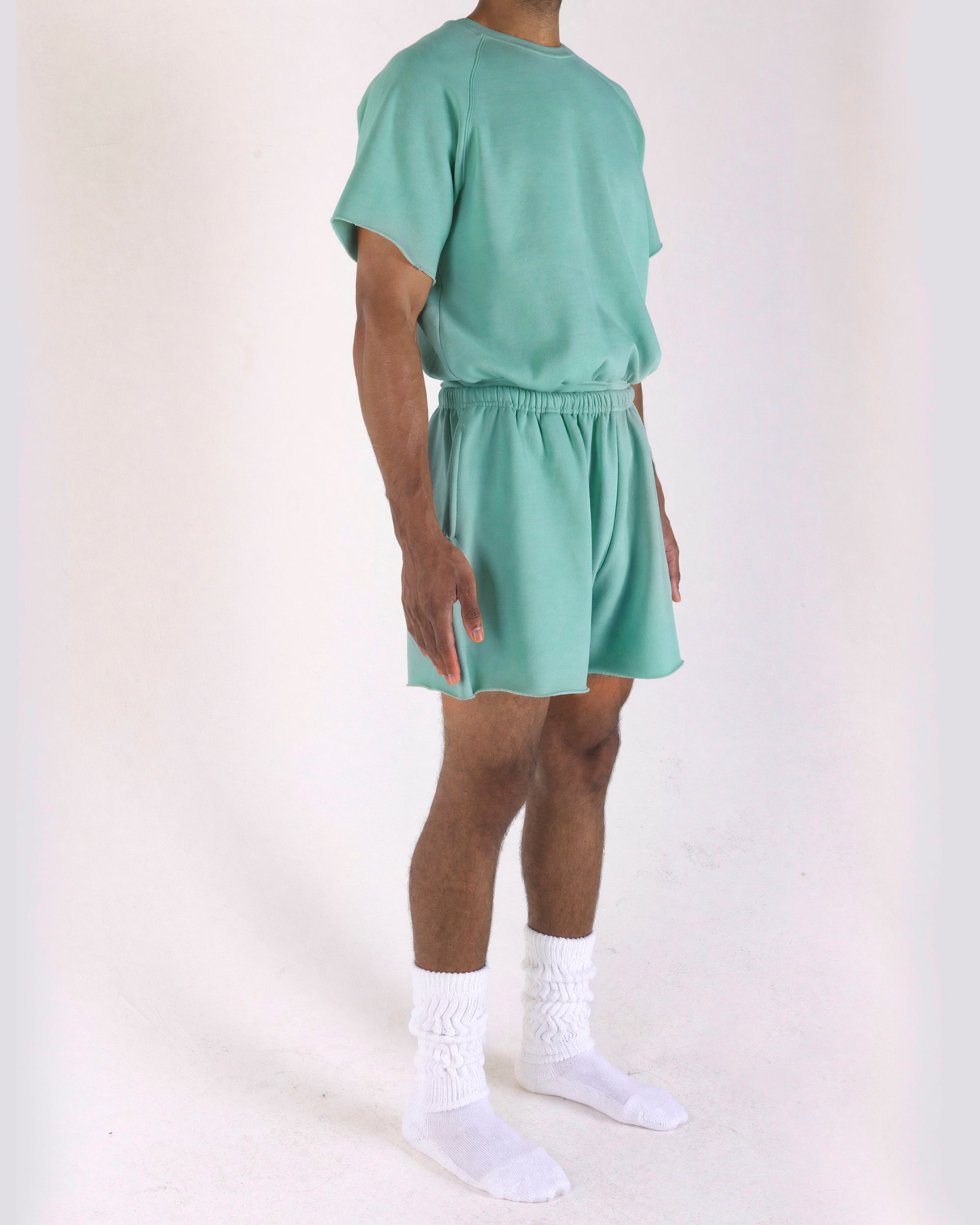 Cropped Shorts Green