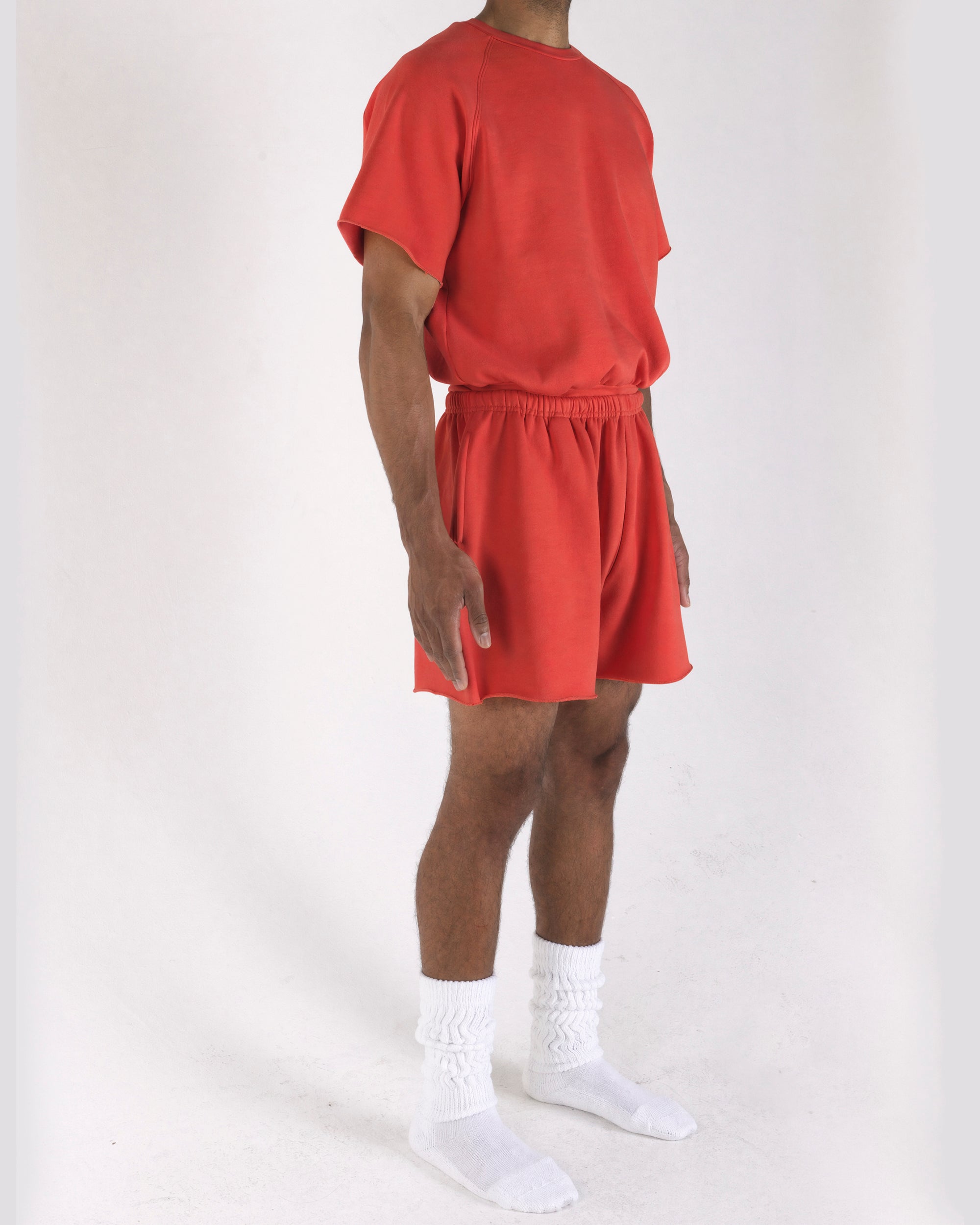 Cropped Shorts Red