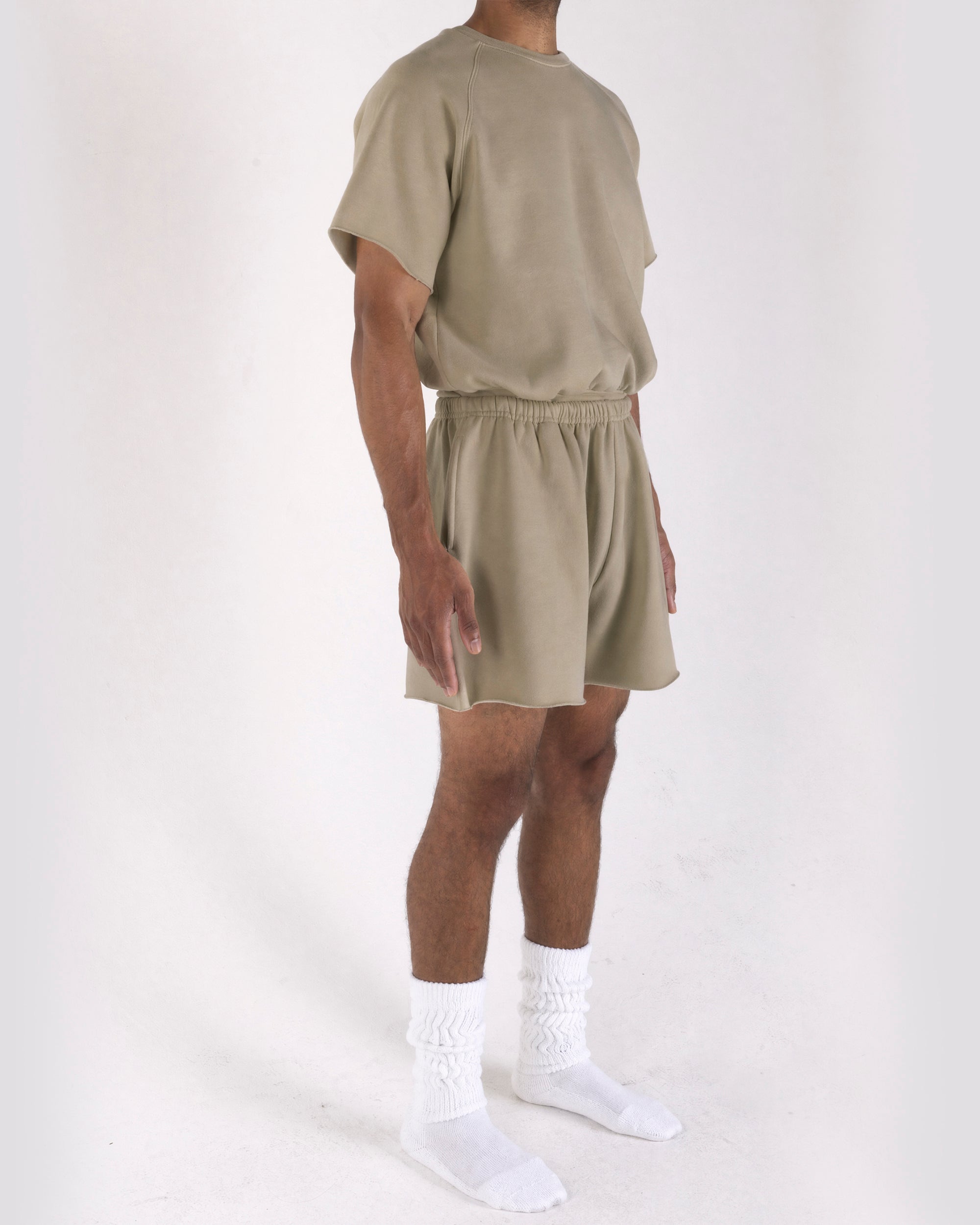 Cropped Shorts Military Green