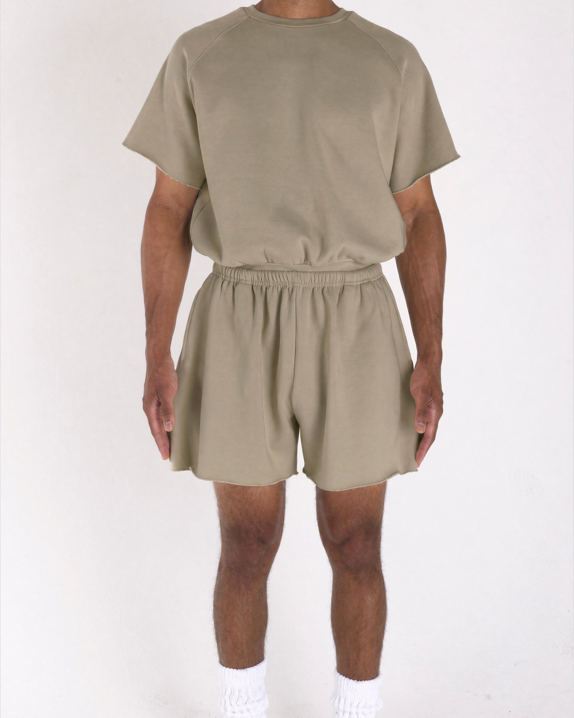 Cropped Shorts Military Green