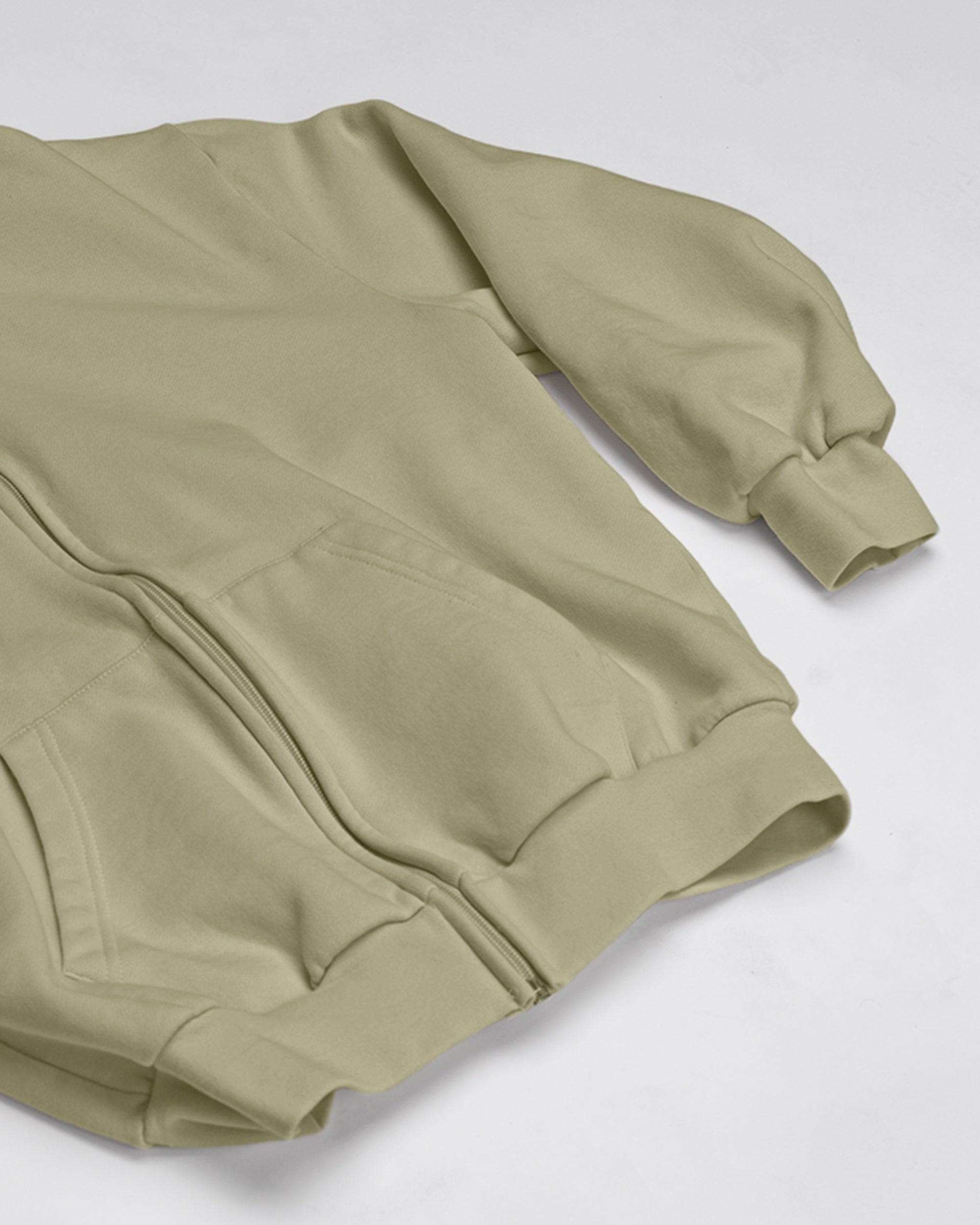 Zip Up Military Green