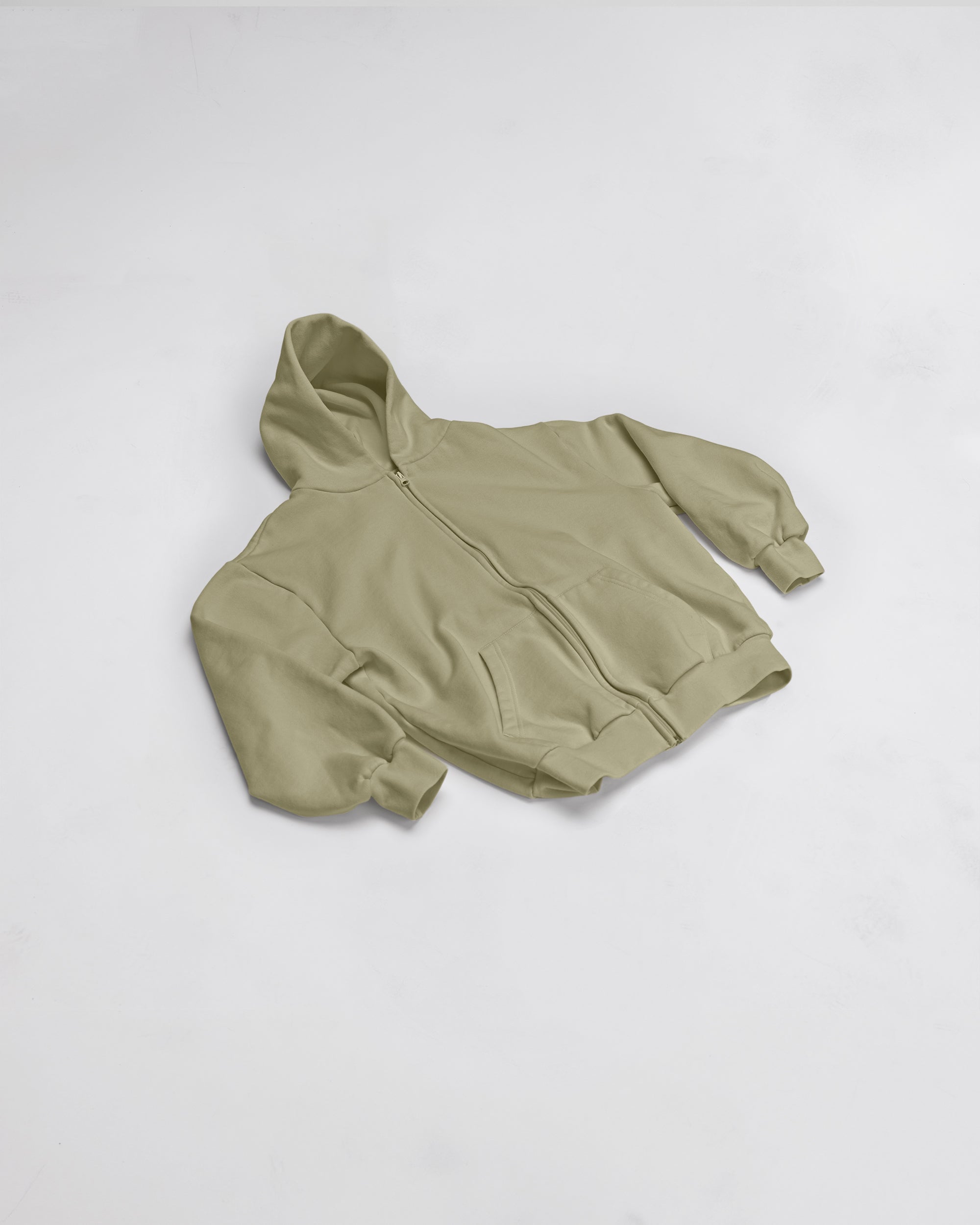 Zip Up Military Green