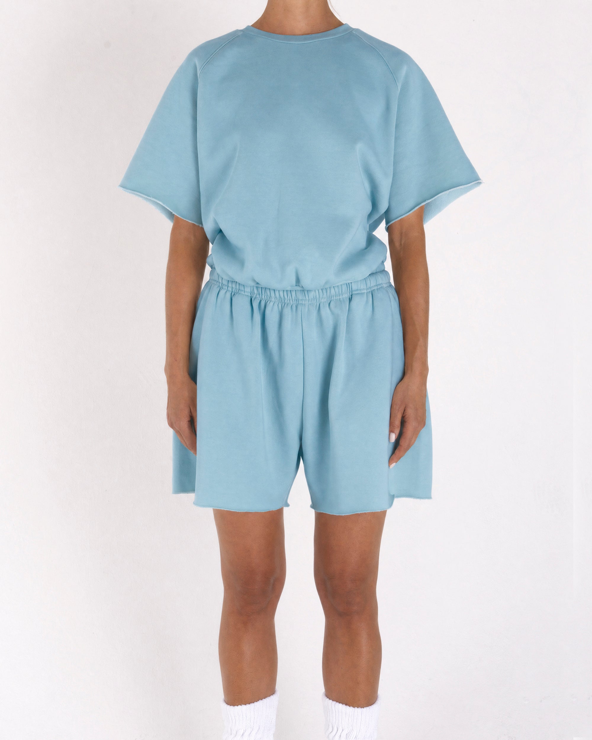 Cropped Shorts Light Blue