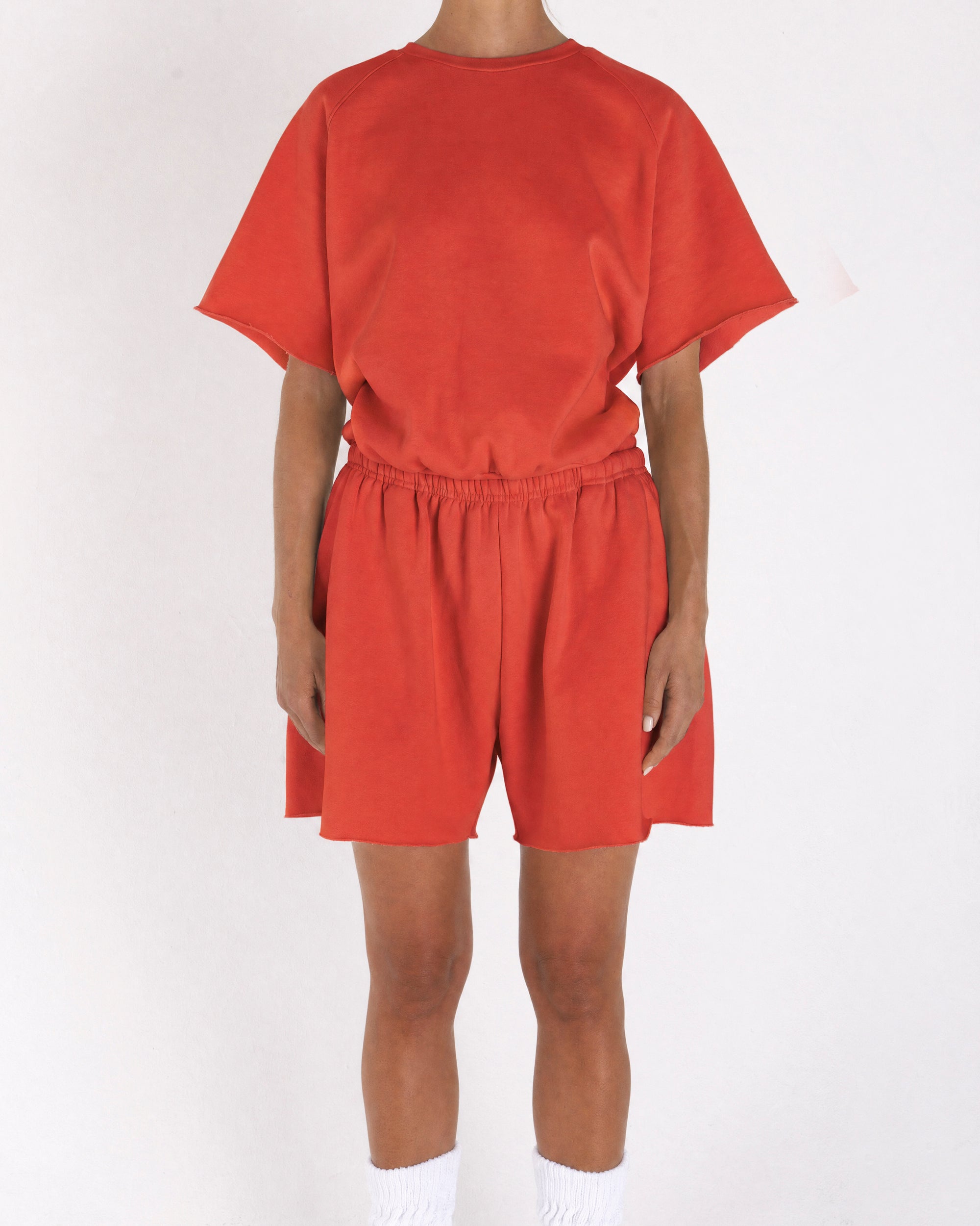 Cropped Shorts Red