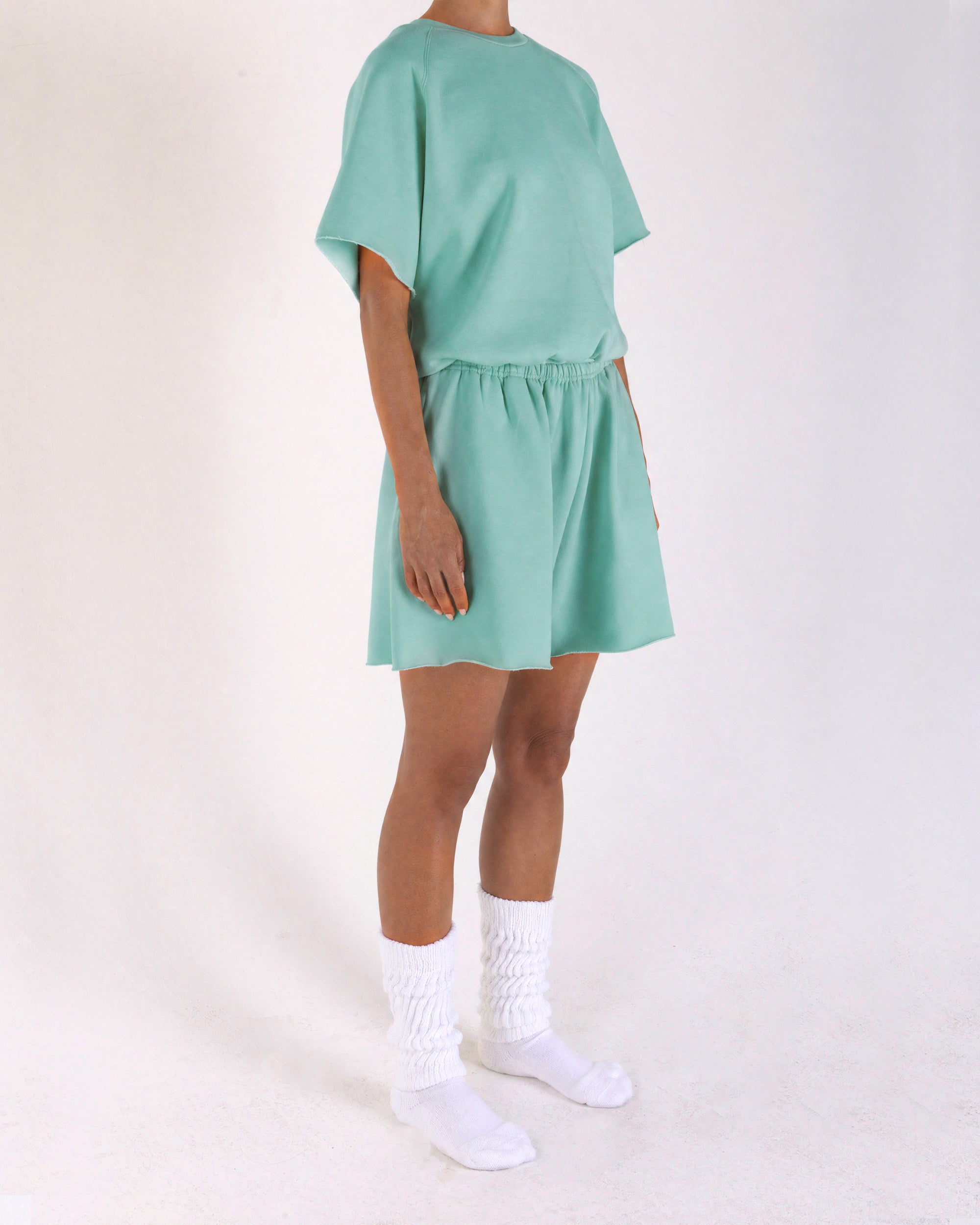 Cropped Shorts Green