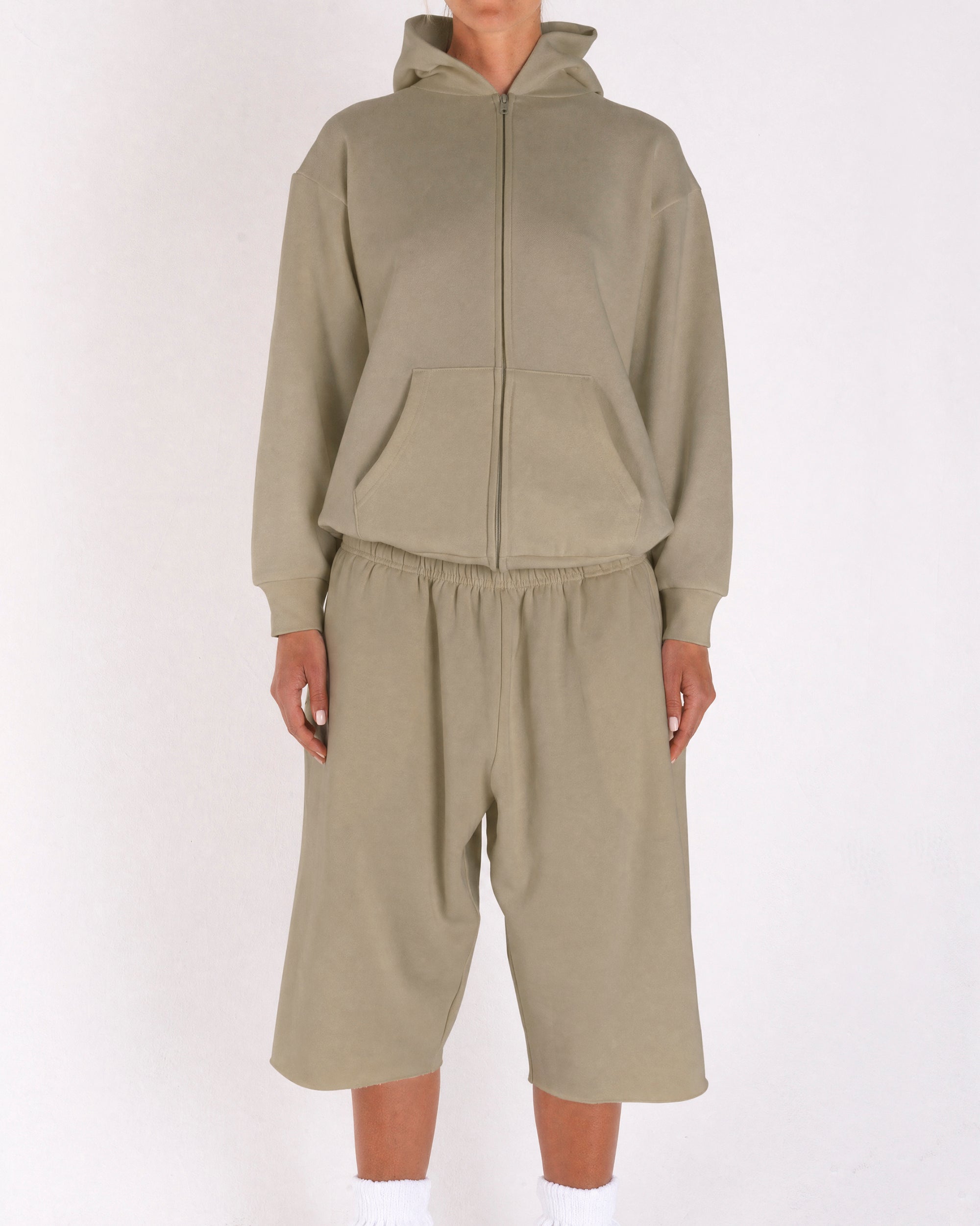 Zip Up Military Green